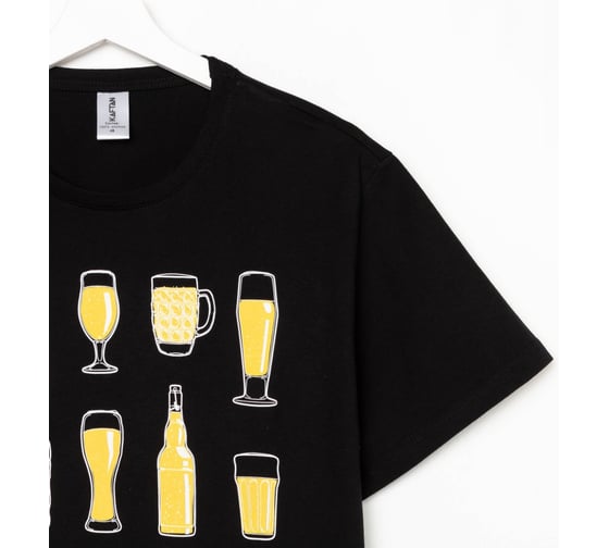 Футболка мужская KAFTAN "Love beer" черный, размер 48 7530663