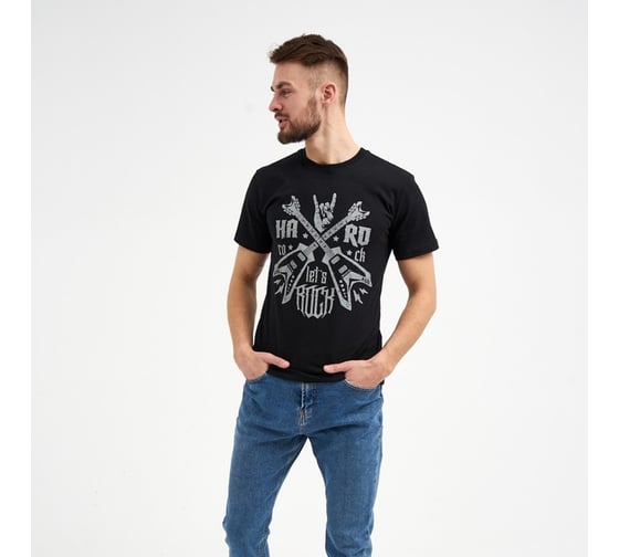 Футболка мужская KAFTAN "Рок" размер 50, черный 9269818 1
