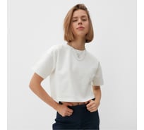 Футболка укороченная женская MINAKU цвет экрю, размер 42 10362222