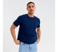 Мужская футболка MINAKU : Basic line MAN цвет синий, р-р 50 7611989