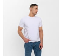 Мужская футболка MINAKU : Basic line MAN цвет белый, р-р 52 9336708