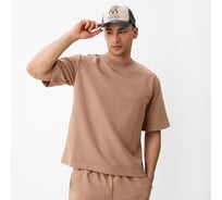 Мужская футболка MINAKU : Basic line MAN цвет бежевый, р-р 48 10102674