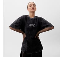 Женская футболка MIST Icon из вареного хлопка, р. L, черный 9939664