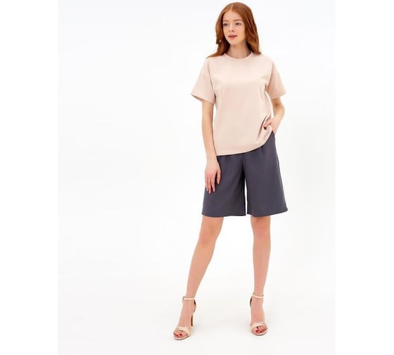 Футболка женская MINAKU Basic line, бежевый, р-р 48 5532534