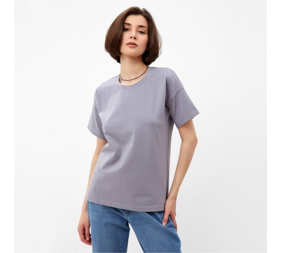 Футболка женская MINAKU Basic line, серый, р-р 46 5532540