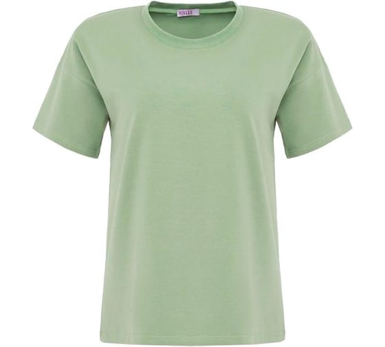 Футболка женская MINAKU однотонная Basic line, оливковый, р-р 42 5114022 1