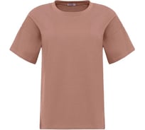 Футболка женская MINAKU однотонная Basic line, коричневый, р-р 52 5114034