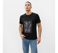 Мужская футболка с фирменным принтом MINAKU цвет чёрный, р-р 54 7452138