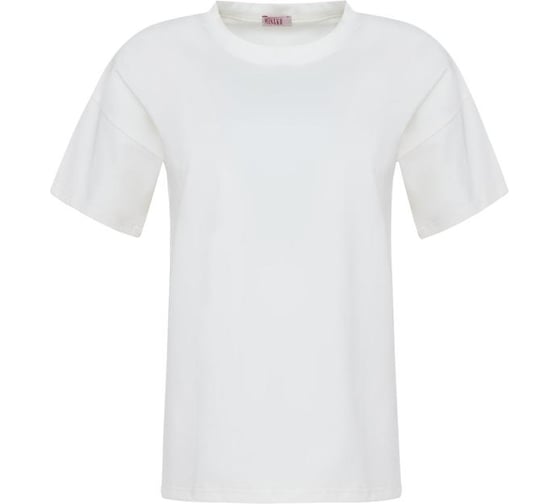 Однотонная женская футболка MINAKU Basic line цвет экрю, р-р 52 5114013