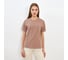 Однотонная женская футболка MINAKU Basic line цвет коричневый, р-р 54 5114035 1