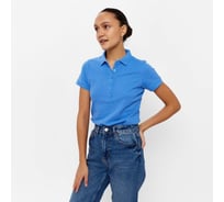 Женская футболка (поло) MINAKU Basic line цвет васильковый, р-р 46 9321328