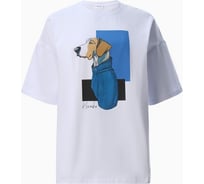 Женская футболка MINAKU Exclusive print, цвет белый, размер 52 9948256