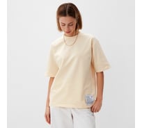 Женская футболка оверсайз MINAKU One Most Brand цвет молочный, р-р 42 10362245