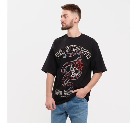 Мужская футболка KAFTAN "Be stgong", черный, р. 48 7025425