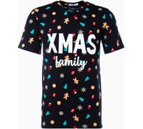 Мужская футболка KAFTAN "Xmas family" р.50, черный 7825742