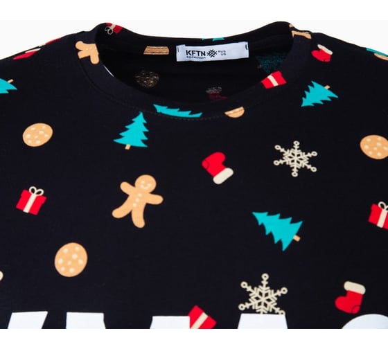 Мужская футболка KAFTAN "Xmas family" р.50, черный 7825742