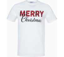 Мужская футболка KAFTAN "Merry Christmas" р.54, белый 7825757