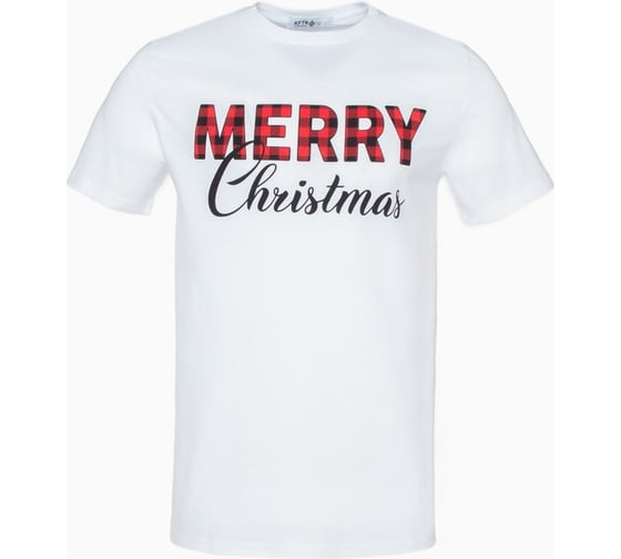 Мужская футболка KAFTAN "Merry Christmas" р.54, белый 7825757