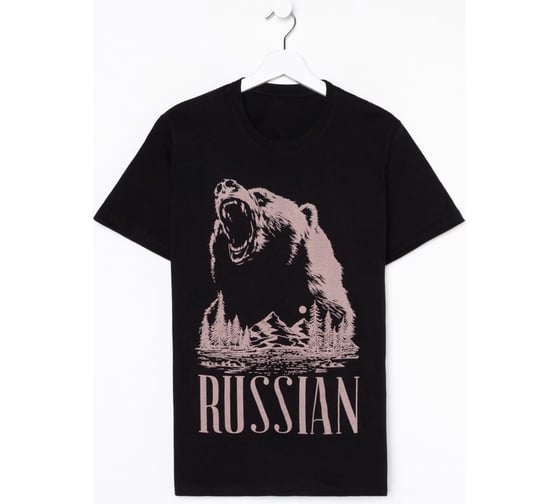 Мужская футболка KAFTAN "Медведь" р. 52, черный 9269812