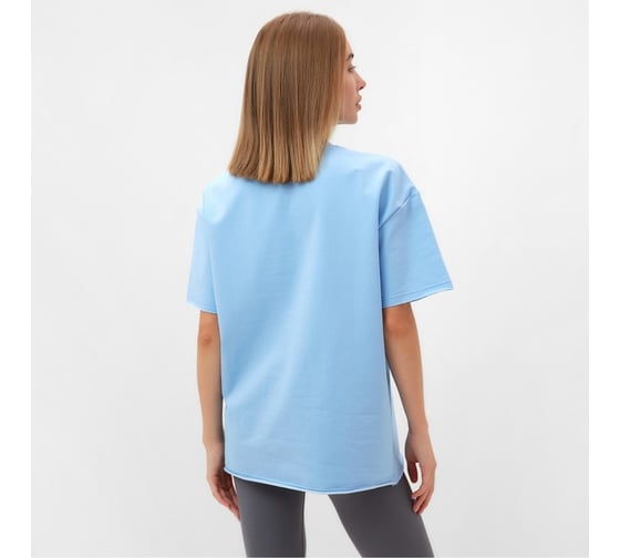 Женская футболка MINAKU : SPORTY & STYLISH цвет голубой, р-р 48 9843295