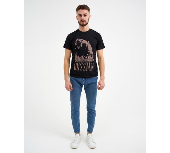 Мужская футболка KAFTAN "Медведь" р. 48, черный 9269814