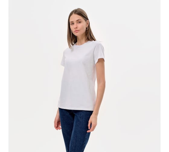 Женская футболка MINAKU Basic line цвет белый, р-р 42 9304639