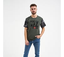 Футболка мужская KAFTAN "Охотник" хаки, размер 50 4495716