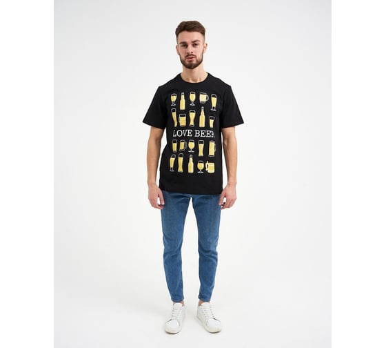 Футболка мужская KAFTAN "Love beer" черный, размер 54 7530666