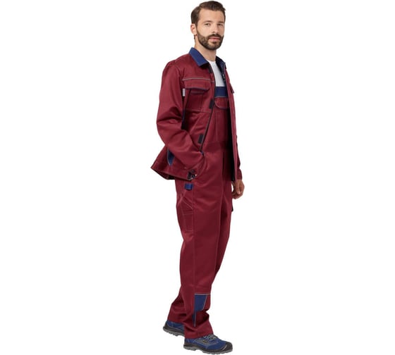Костюм Эксперт Спецодежда Страйк 2 бордовый/т.синий р. 48-50, рост 158-164 6446000152396 1