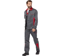 Костюм Эксперт Спецодежда Страйк 2 серый/красный р. 48-50, рост 158-164 6446000153096