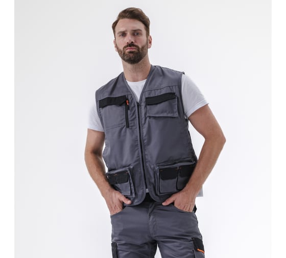 Жилет рабочий Delta Plus MACH2 цвет серый/оранжевый, размер L M2GI3GOGT 1