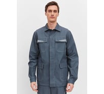 Куртка мужская удлиненная ООО ГУП Бисер хлопок Cotton Light серая, размер 48-50, рост 182-188 4620202896551