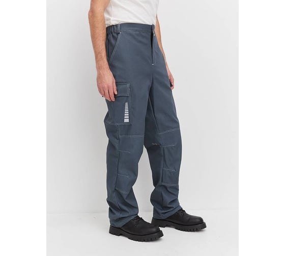 Брюки мужские летние ООО ГУП Бисер хлопок Cotton Light серые, размер 48-50, рост 182-188 4660391400795