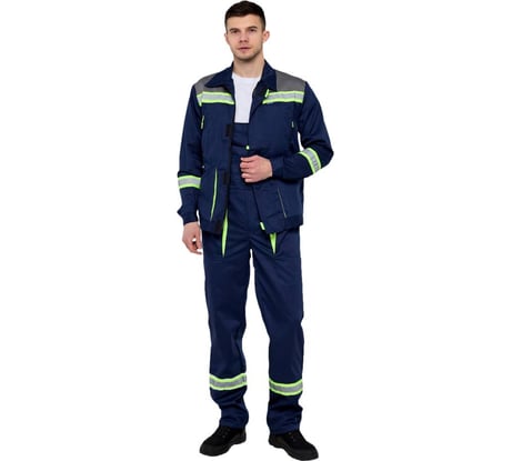 Костюм ООО ГУП Бисер Фреш темно-синий/серый/лимон, СВП, размер 68-70, рост 182-188 4660391400467