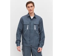 Куртка мужская укороченная ООО ГУП Бисер хлопок Сotton Light серая, размер 48-50, рост 170-176 4660391462984