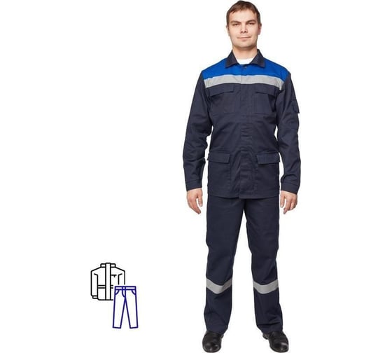 Комус Костюм рабочий летний муж л05-КБР син/вас (р.64-66) 194-200 (Арсенал-СП) 1820664 1