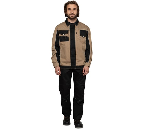 Куртка мужская Прабо Бренд бежевый/черный р-р 60-62/170-176 15678 1