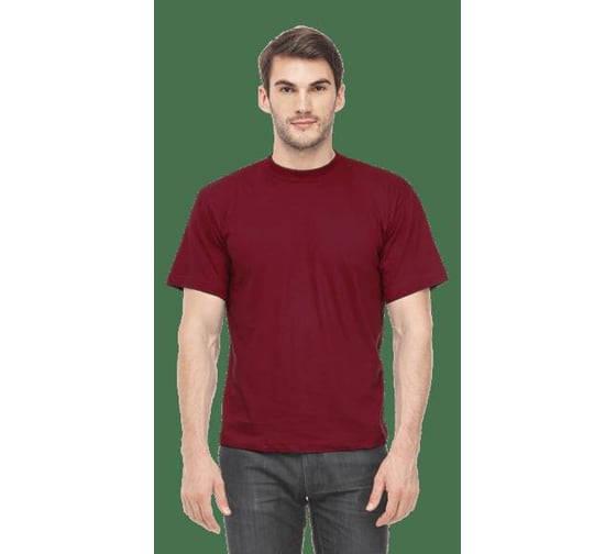 Футболка ГК Спецобъединение короткий рукав 160 г/м2, бордо (120 (5XL)), Бел 006.02/120 1