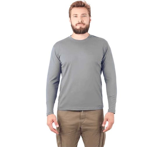 Футболка ГК Спецобъединение длинный рукав серая 160 г/м2 (112-116 (2XL)), Бел 053.05/112 1