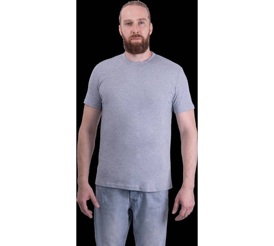 Футболка ГК Спецобъединение короткий рукав 160 г/м2, серая меланж (104 (XL)), Бел 006.12/104 1