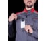 Мужская куртка Iform ТУРБО SAFETY от механических воздействий и ОПЗ, цв. серый/чёрный/красный (88-92, 158- Кур 702/88/158 5