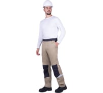 Мужские брюки Iform ТУРБО SAFETY от механических воздействий и ОПЗ, бежевый/темно-серый (104-108, 182-188) Брю 405/104/182