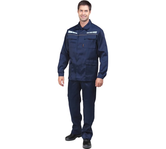 Мужской костюм ГК Спецобъединение ОПЕРАТОР от механических воздействий и ОПЗ (куртка, брюки), цвет темно-синий (128-132 Кос 007.1/128/182 1