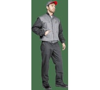 Мужской костюм ГК Спецобъединение НАВИГАТОР-2 от механических воздействий и ОПЗ (куртка, полукомбинезон), серый (88-92, Кос 556.1/88/182