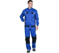 Костюм ГК Спецобъединение КОНФОРМ летний, василек-черный (Куртка+полукомбинезон) (96-100, 182-188), Кос 587/96/182