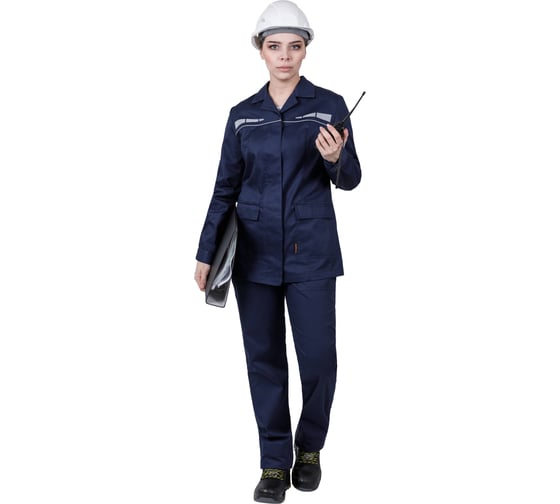 Женский костюм ГК Спецобъединение ОПЕРАТОР от механических воздействий и ОПЗ (куртка, брюки), цвет темно-синий (80-84, Кос 798/80/170 1