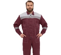 Костюм URSUS "ЛЕГИОН" куртка/полукомбинезон, бордовый/серый КОС817-201/60-62, 182-188