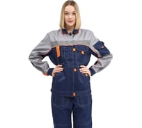 Костюм женский URSUS "РОЛЬФ" куртка/брюки, цвет темно-синий/светло-серый/оранжевый КОС461-015/48-50, 170-176