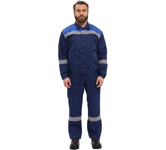 Костюм URSUS "ЛЕГИОН" куртка/полукомбинезон, темно-синий/василек КОС817-002/64-66, 170-176