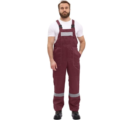 Костюм URSUS "ЛЕГИОН" куртка/полукомбинезон, бордовый/серый КОС817-201/52-54, 170-176